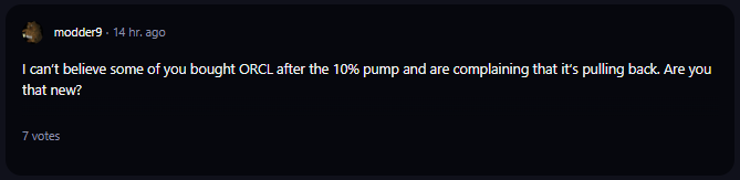 A comment on r/WallStreetBets subreddit.