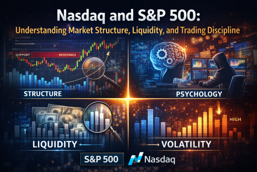 Nasdaq and S&P 500: Understanding Market Structure, Liquidity, and Trading Discipline