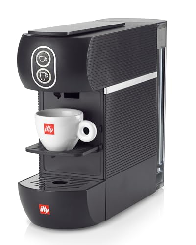 illy Easy Espresso Machine, Single Serve Coffee Machine for Nespresso Original Line Capsules, Single Cup Espresso Maker (Black)