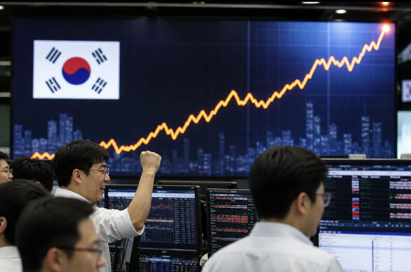 South Korea’s KOSPI Hits a Fresh Record Monday, Capping Its Best Month Since 1998