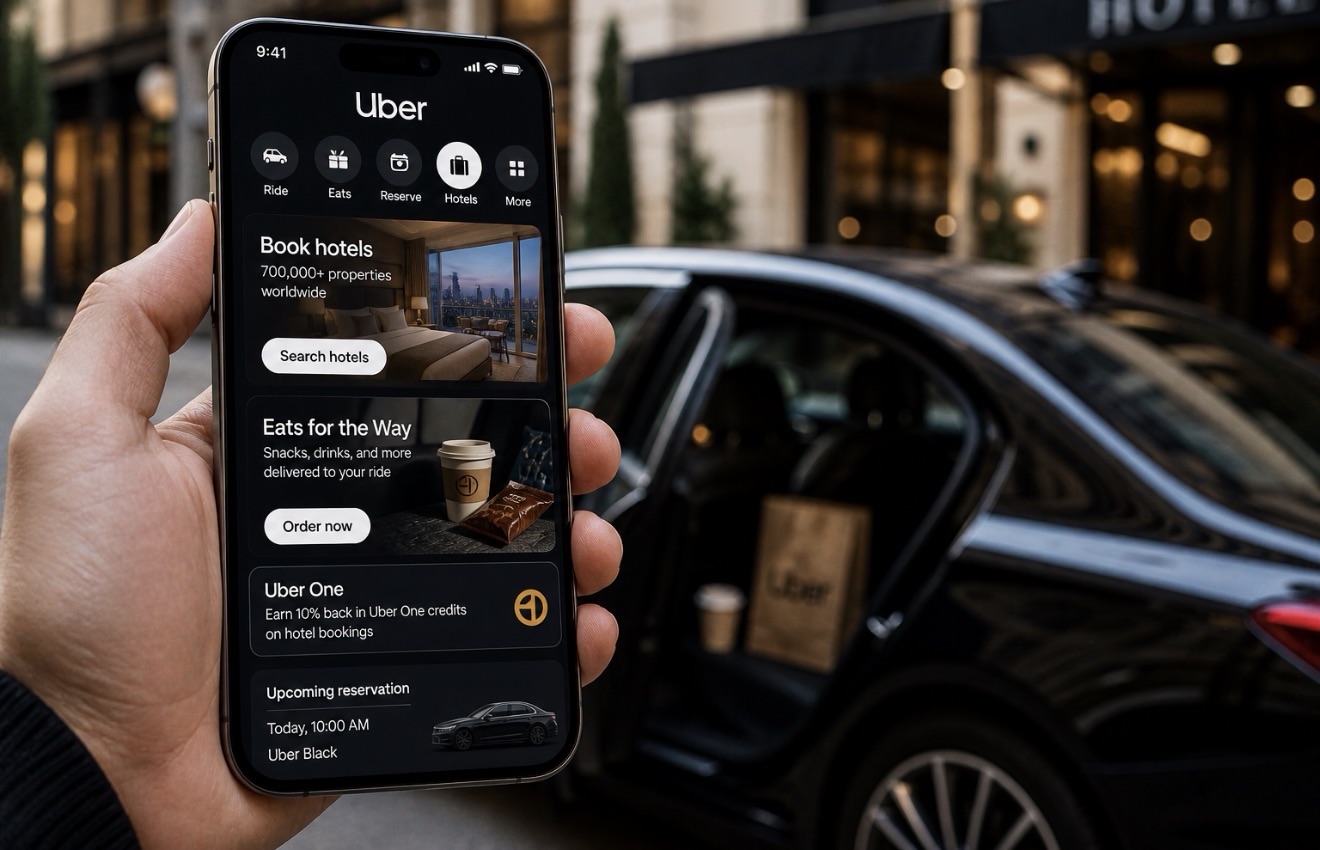 Uber Expands Beyond Rides With Hotel Bookings, In-Car Orders, and 700,000 Properties Worldwide