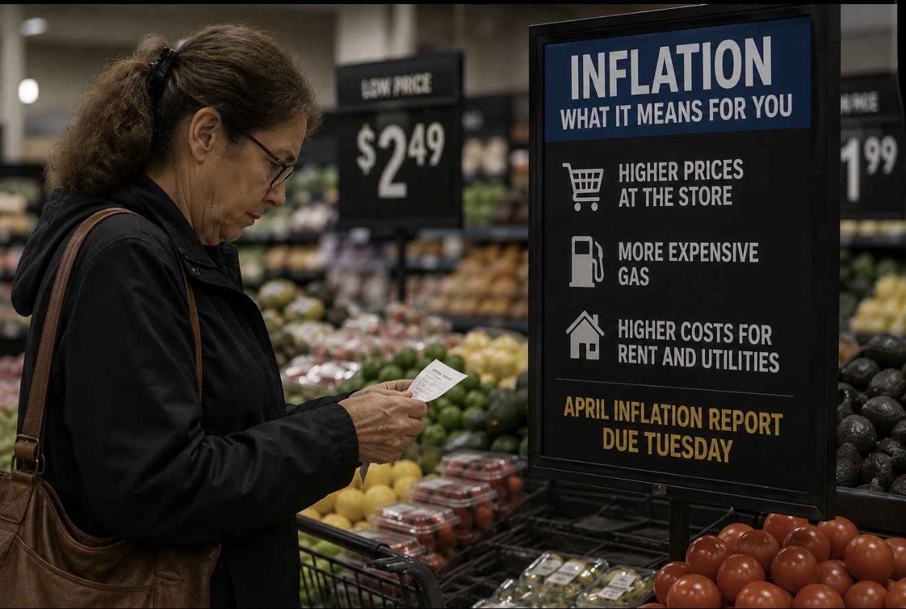 A Number That Could Reshape the Economy for the Rest of 2026: April Inflation Report Due Tuesday Could Push Annual Rate Toward 4%