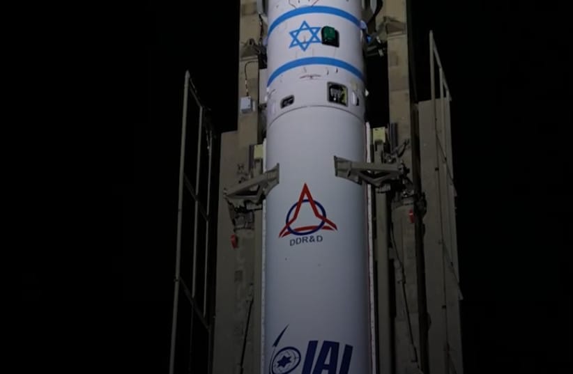 Ofek 19 satellite being launched into space  (credit: Screenshot/DDR&D Multimedia, Israel Ministry of Defense )