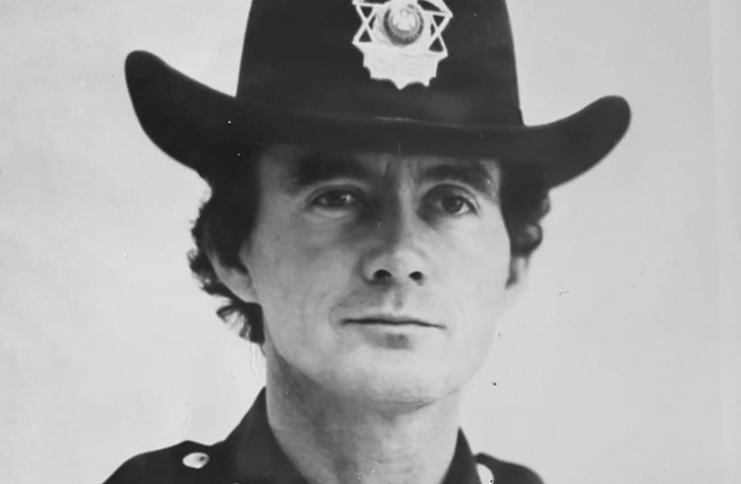 Chief Efraim O&rsquo;Sullivan in full police uniform, 1979.  (credit: ARIEH O&rsquo;SULLIVAN)