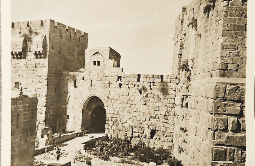 The original front gate entrance of the Tower of David, taken by A.O. Freedman, c.1920-1922. (credit: Courtesy Tower of David Jerusalem Museum) The original front gate entrance of the Tower of David, taken by A.O. Freedman, c.1920-1922. (credit: Courtesy Tower of David Jerusalem Museum)