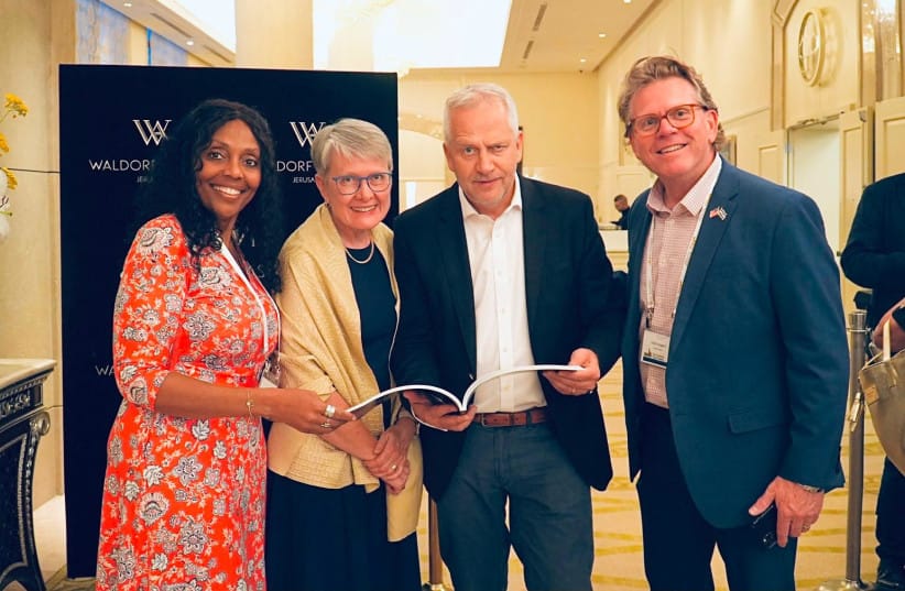 Participants in the Jerusalem Prayer Breakfast gather at the Waldorf Astoria Jerusalem, May 2026. (credit: Courtesy Jerusalem Prayer Breakfast)
