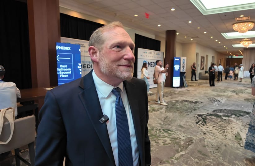 Nefesh B&rsquo;Nefesh co-founder Rabbi Yehoshua Fass pictured at MedEx in New Jersey. (credit: EZRA TAYLOR/THE JERUSALEM POST)