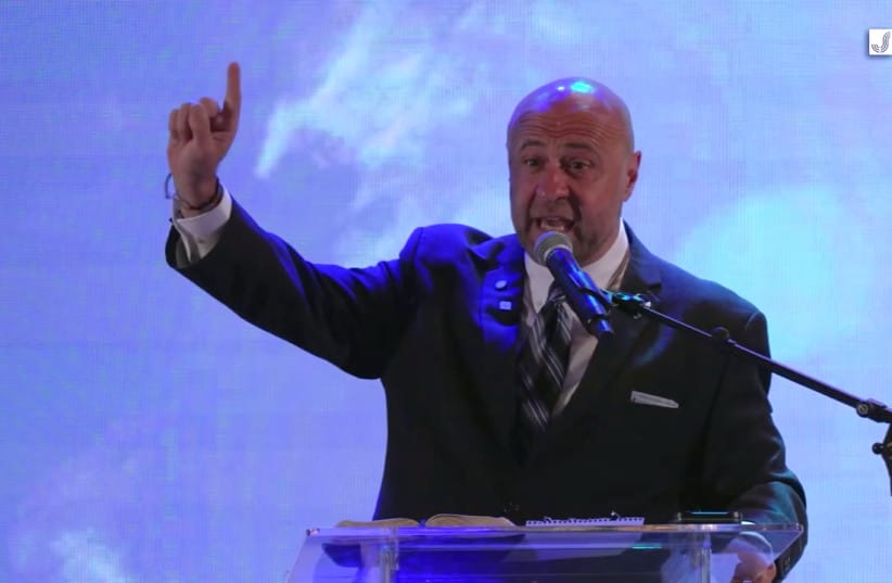 Robert Stearns speaks at the ICEJ summit between June 9 and 11. (credit: Gabriel Colodro/The Media Line)