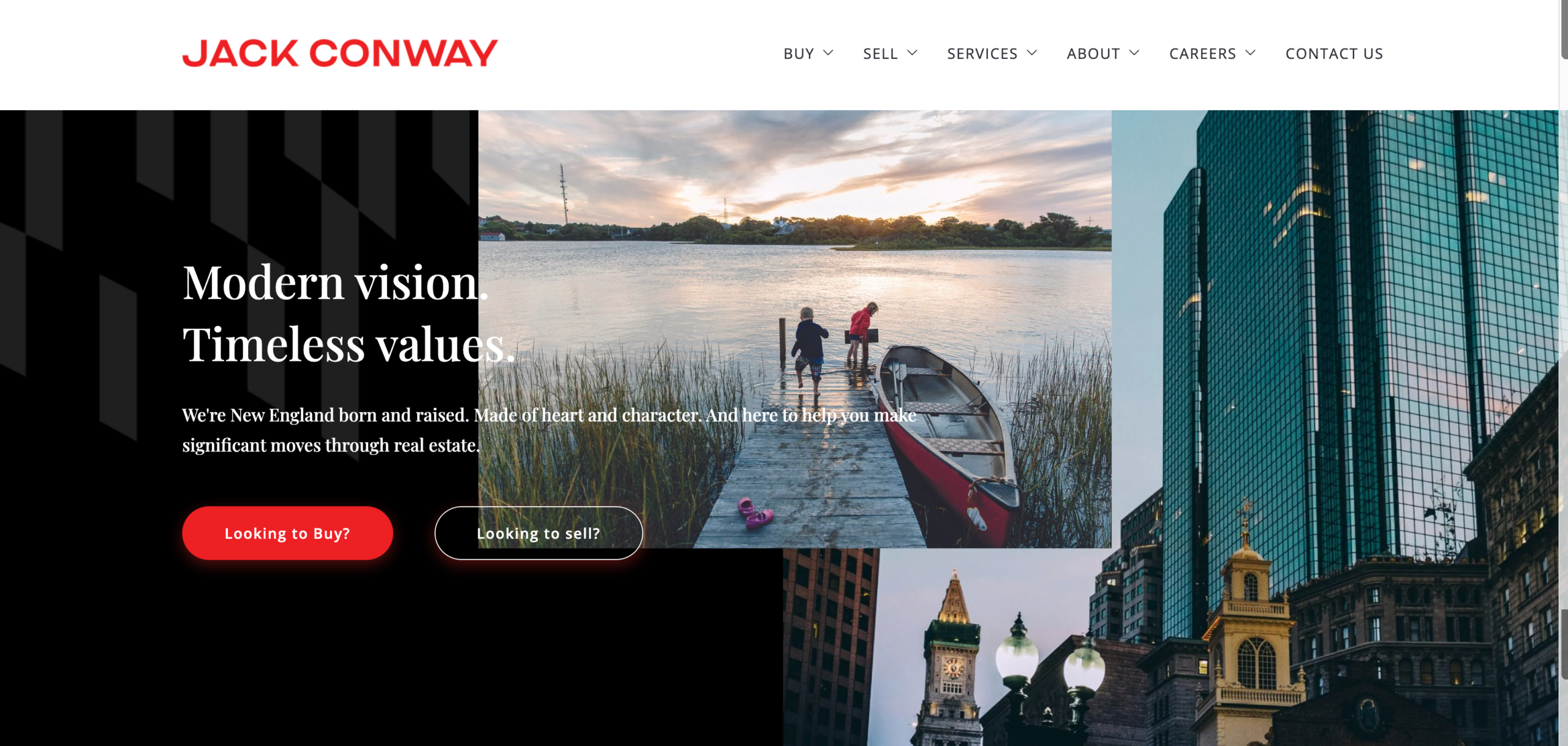 Screenshot of real estate website built by Placester.