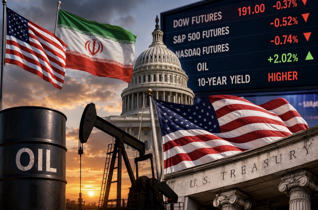 Stock Futures and Treasuries Fall, Oil Jumps on Trump’s Iran Threats