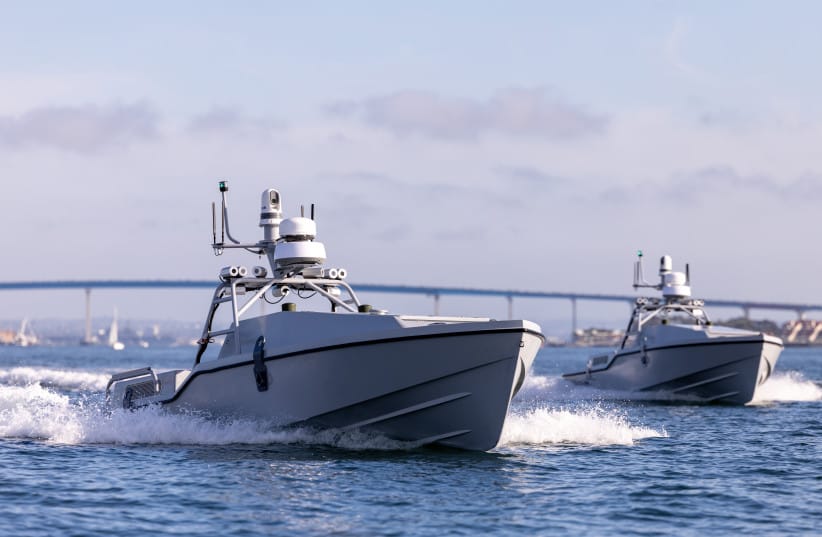 Saronic's Corsair USV is described as “capable of operating at ranges over 1,000 nautical miles and can support 1,000-pound payloads.'' (credit: Courtesy) Saronic's Corsair USV is described as “capable of operating at ranges over 1,000 nautical miles and can support 1,000-pound payloads.'' (credit: Courtesy)