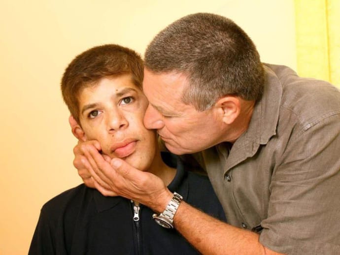 WITH SON ERAN. &lsquo;Eran was the greatest teacher in my life.&rsquo; (Credit: THE JEWISH AGENCY)
