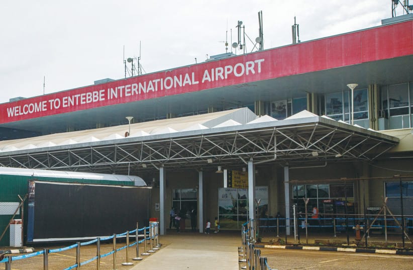 ENTEBBE INTERNATIONAL AIRPORT – the site of one of the most dramatic special operations in history. This is where the hijackers flew from Libya and were welcomed by Ugandan leader Idi Amin (credit: BADRU KATUMBA/AFP via Getty Images) ENTEBBE INTERNATIONAL AIRPORT – the site of one of the most dramatic special operations in history. This is where the hijackers flew from Libya and were welcomed by Ugandan leader Idi Amin (credit: BADRU KATUMBA/AFP via Getty Images)