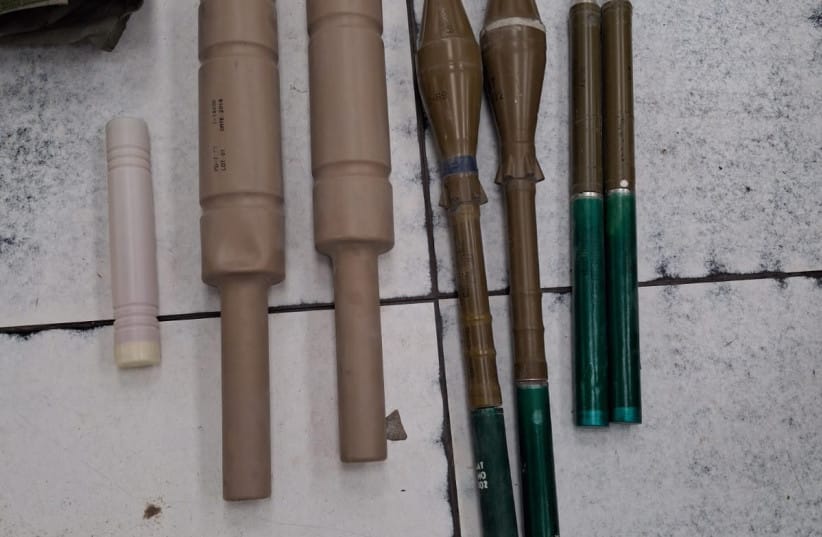 IDF finds rocket launcher, numerous other weapons in civilian home in southern Lebanon, July 7, 2026. (credit: IDF SPOKESPERSON'S UNIT)