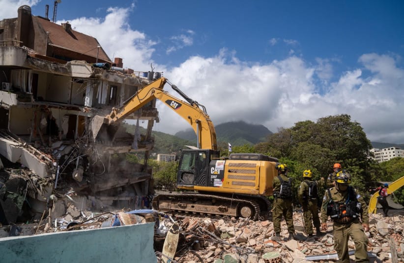 IDF Home Front Command personnel assist with earthquake damage assessment and recovery efforts in Venezuela, July 20, 2026 (credit: IDF SPOKESPERSON'S UNIT)