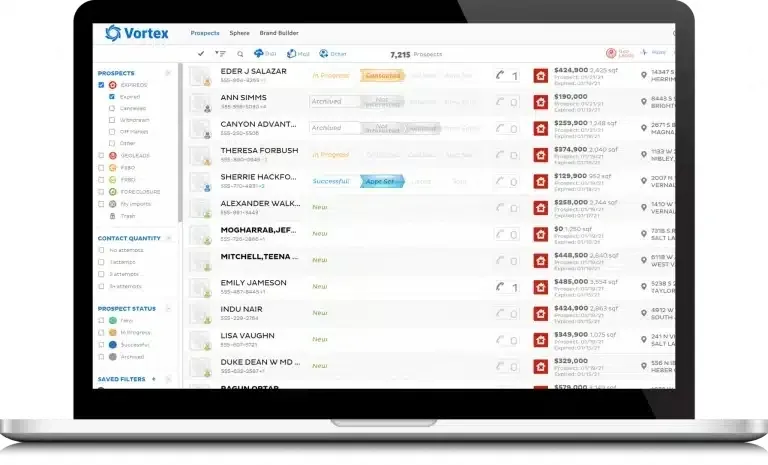 Vortex CRM system from REDX.