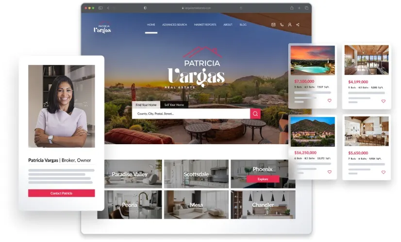 Branded landing page and website from Real Geeks.