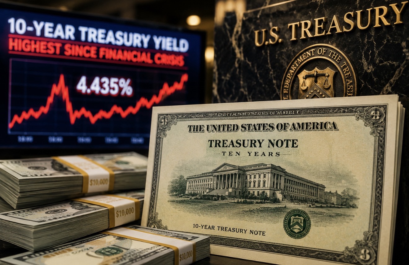 Treasury Sells 10-Year Notes at Highest Yield Since 2007