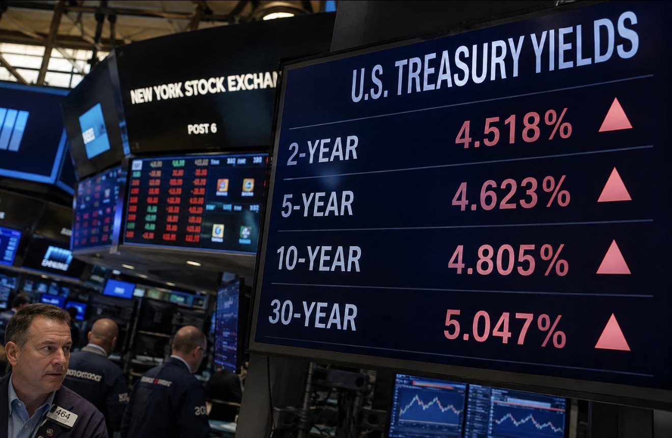 US Pays Near 5.25%,Highest Yield on 30-Year Debt in Quarter of a Century