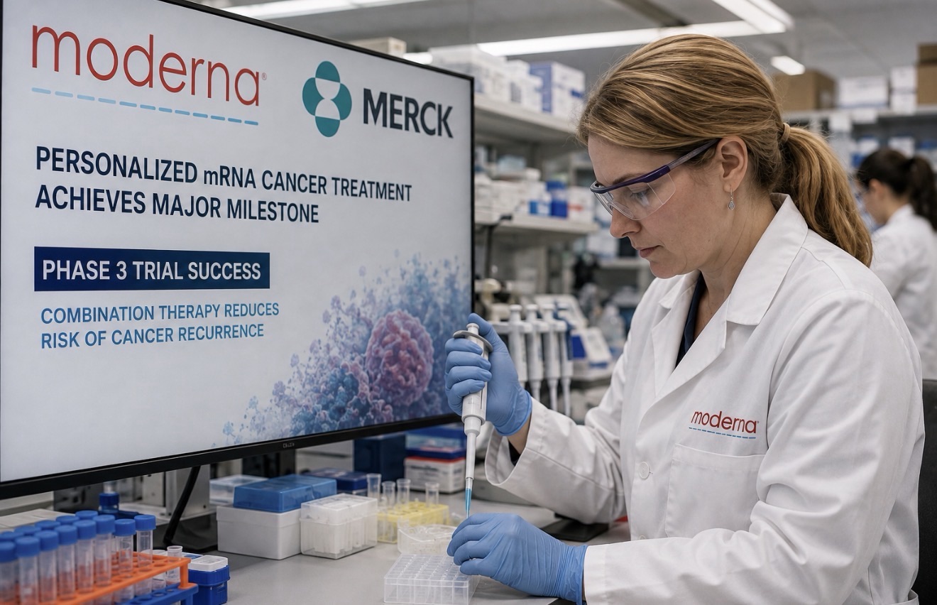Moderna Surges After Personalized mRNA Cancer Treatment Clears Major Phase 3 Test