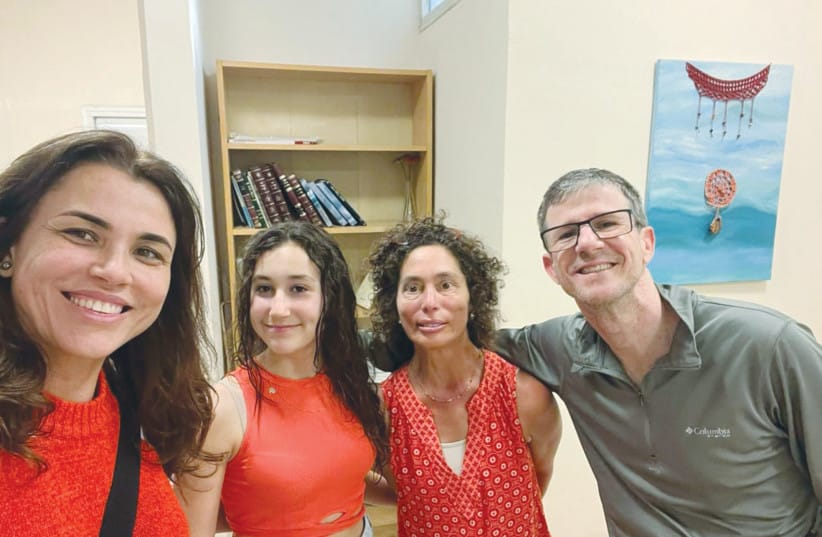RABBI HAVIVA Ner David (second right) with conversion candidates at Kibbutz Hanaton.  (credit: HAVIVA NER DAVID)