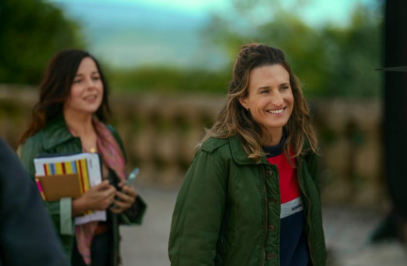 LAURE CALAMY (left) and Camille Cottin in the ''Call My Agent!'' Movie. (credit: Christophe Brachet/Courtesy Netflix)