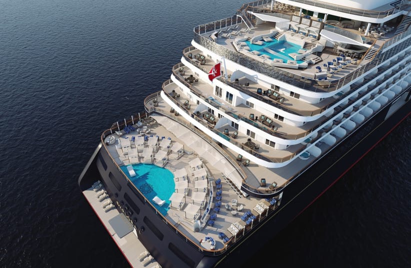 A drone view of Explora I's Astern Pool. (credit: MSC CRUISES PR) A drone view of Explora I's Astern Pool. (credit: MSC CRUISES PR)