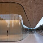 Apple Park Visitor Center in Cupertino, photographed in October 2018.