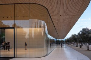 Apple Park Visitor Center in Cupertino, photographed in October 2018.