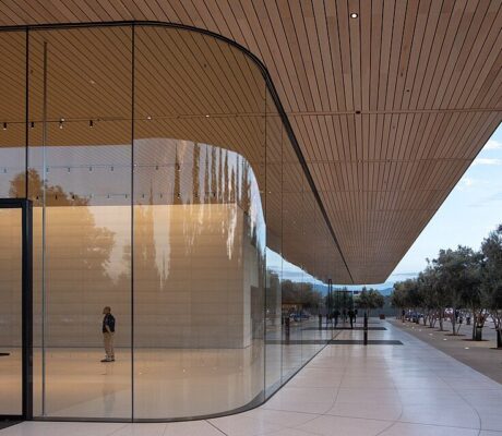 Apple Park Visitor Center in Cupertino, photographed in October 2018.