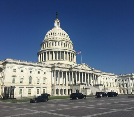 Archive photograph of the United States Capitol's east front, September 2018.