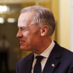 Archive portrait of Mark Carney at 10 Downing Street, March 17, 2025, not today's Canada-UAE signing.
