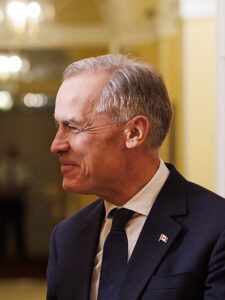 Archive portrait of Mark Carney at 10 Downing Street, March 17, 2025, not today's Canada-UAE signing.