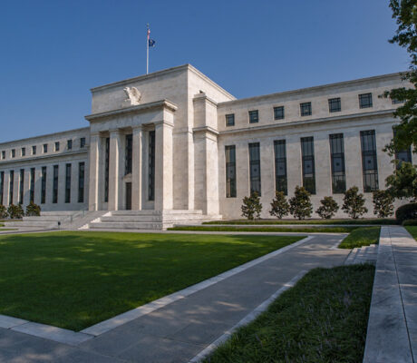 Archive exterior view of the Federal Reserve's Eccles Building in Washington.
