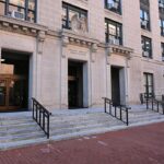 Archive: main entrance to GSA headquarters at1800 F Street NW, Washington, February10,2025. G. Edward Johnson, CC BY4.0, resized.