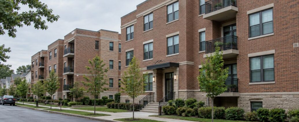 Generic modest New Jersey apartment buildings