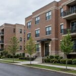 Generic modest New Jersey apartment buildings