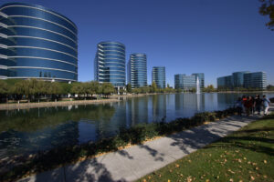 Oracle's Redwood Shores campus in an archive photograph uploaded June 2007, not the new AI systems.