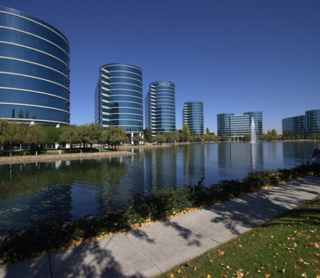 Oracle's Redwood Shores campus in an archive photograph uploaded June 2007, not the new AI systems.