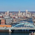 Providence, Rhode Island skyline, shown as regional context