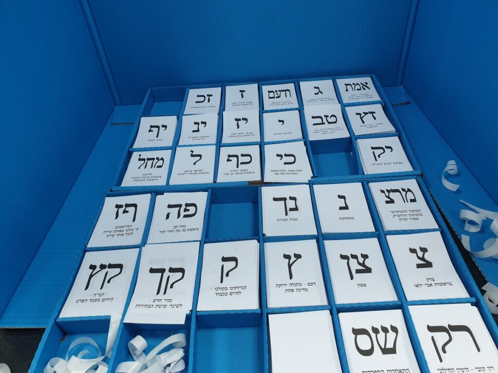 Archive: ballot papers at HaBiluyim School polling station, Ramat Gan, Israel, September 17, 2019, not the 2026 election.