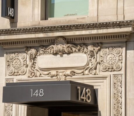 148 Lafayette Street entrance, from the Tishman Speyer property gallery.