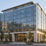 Modern glass office building