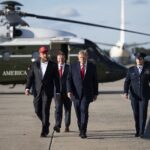 Archive: President Donald Trump at Joint Base Andrews, Maryland, October12,2026, not the Corpus Christi rally. Official White House photo by Joyce N. Boghosian, public domain; resized.