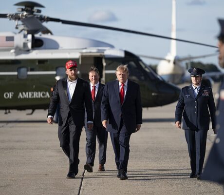 Archive: President Donald Trump at Joint Base Andrews, Maryland, October12,2026, not the Corpus Christi rally. Official White House photo by Joyce N. Boghosian, public domain; resized.