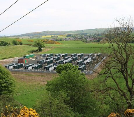 The Camilla battery storage facility in Fife, Scotland, in May 2024.