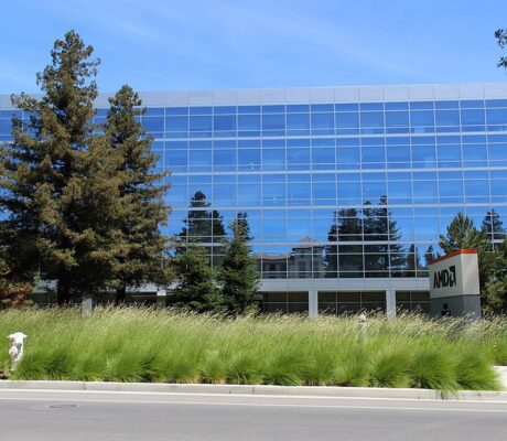 AMD headquarters in Santa Clara, California, photographed in June 2020.
