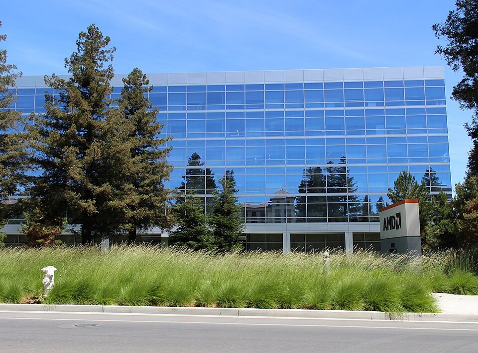 AMD headquarters in Santa Clara, California, photographed in June 2020.