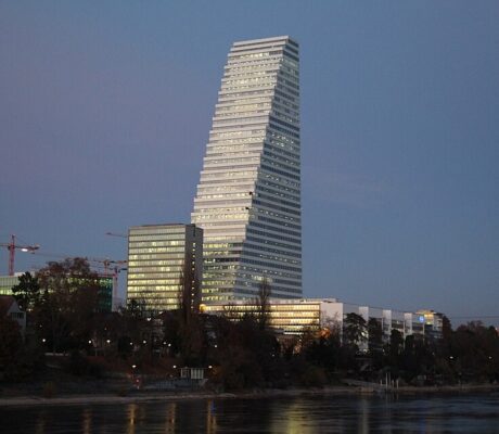 Roche headquarters tower in Basel, November 2015 file photo