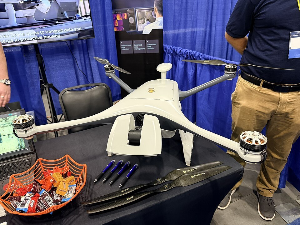 First-generation Percepto Sparrow drone at Embry-Riddle Aeronautical University, October 2025
